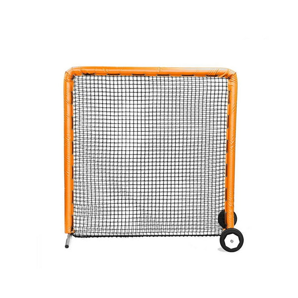 On Field Protective Bullet Screen 7' x 7' Orange With Wheels