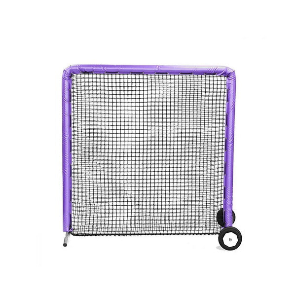 On Field Protective Bullet Screen 7' x 7' Purple With Wheels
