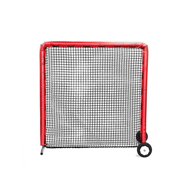 On Field Protective Bullet Screen 7' x 7' Red With Wheels