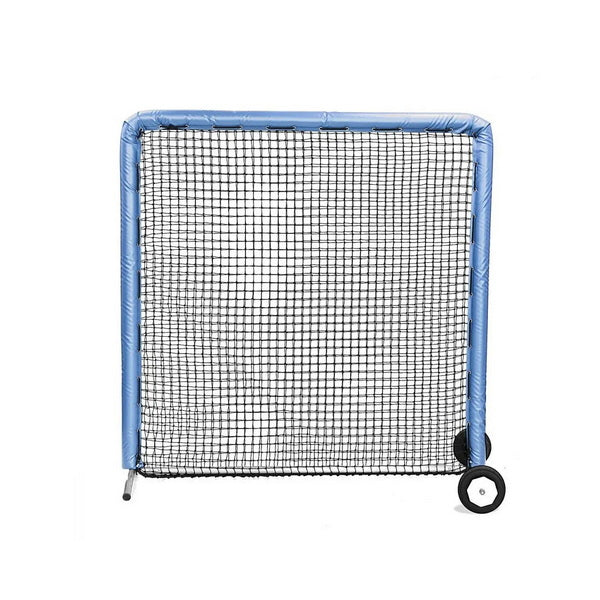 On Field Protective Bullet Screen 8' x 8' Columbia Blue With Wheels