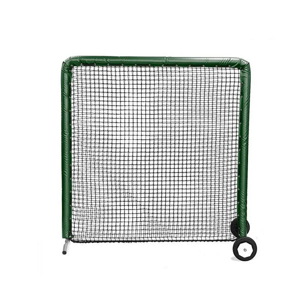 On Field Protective Bullet Screen 8' x 8' Dark Green With Wheels