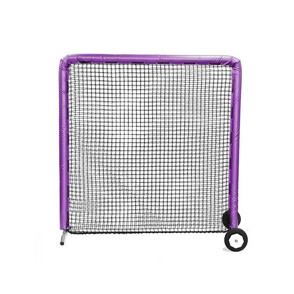 On Field Protective Bullet Screen 8' x 8' Purple With Wheels