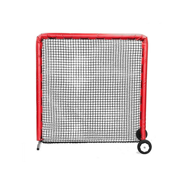 On Field Protective Bullet Screen 8' x 8' Red With Wheels
