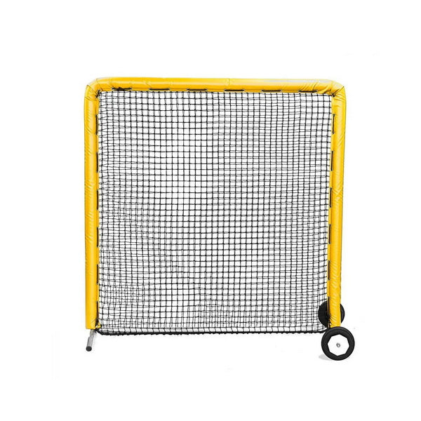 On Field Protective Bullet Screen 8' x 8' Yellow With Wheels