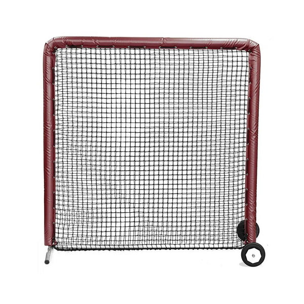 On-Field Protective Screen 10' x 10' Maroon With Wheels