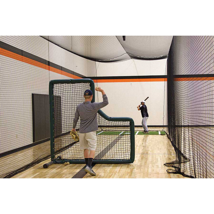 Phantom™ Tensioned Indoor Batting Cage In Use for Training