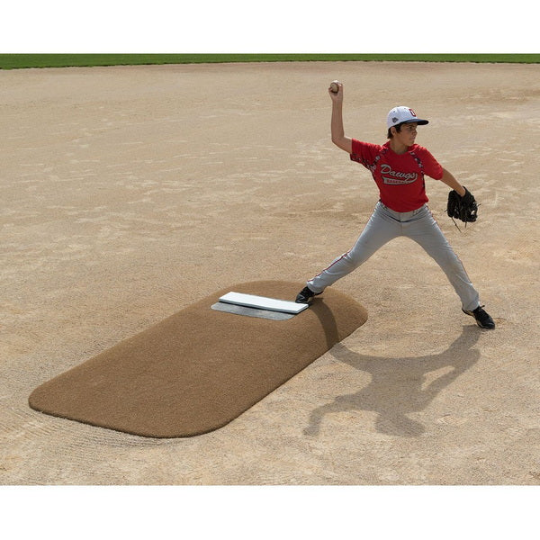 Pitch Pro 486 6" Portable Pitching Mound for Baseball With Player Front View