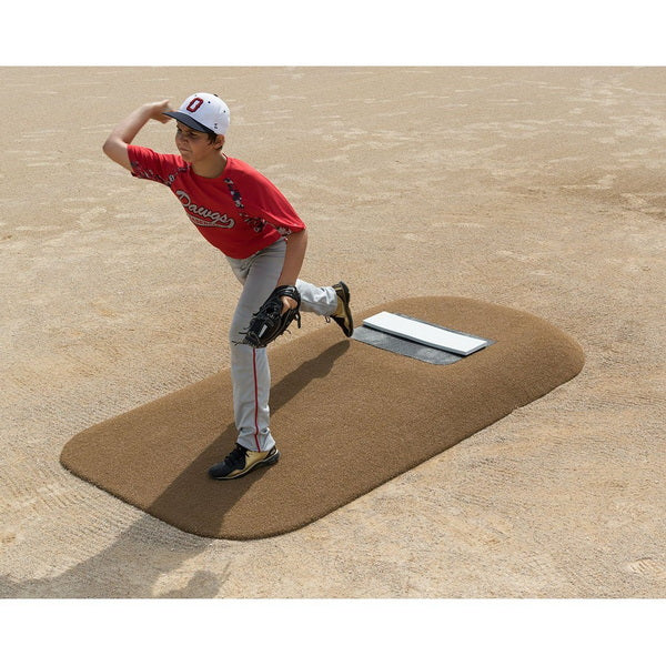 Pitch Pro 486 6" Portable Pitching Mound for Baseball With Player Side View