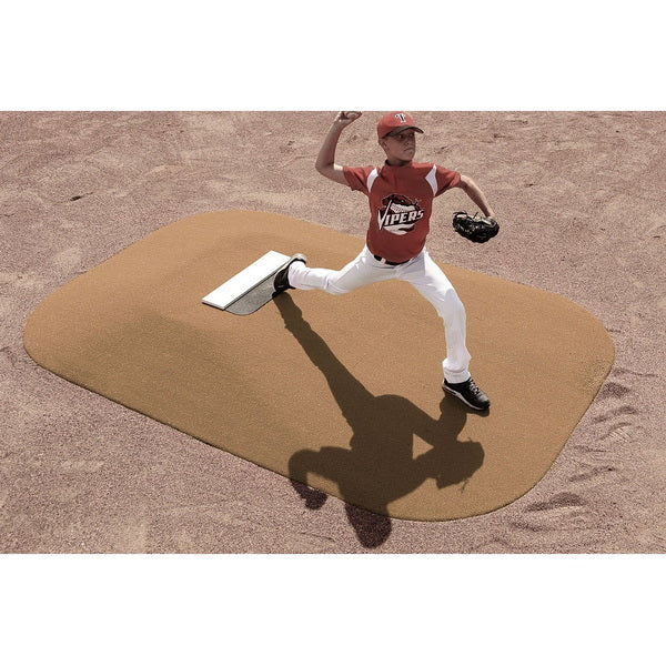 Pitch Pro 898 8" Portable Game Pitching Mound Top View With Player