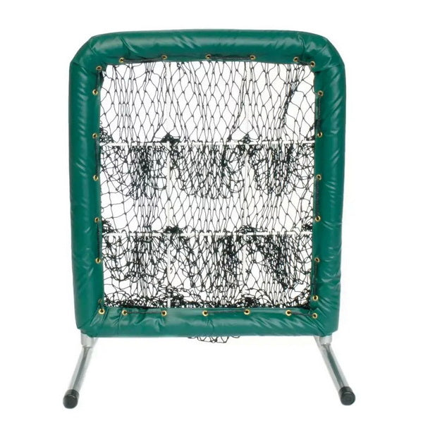 Pitcher's Pocket 9 Hole Pitching Net for Baseball Front View Green
