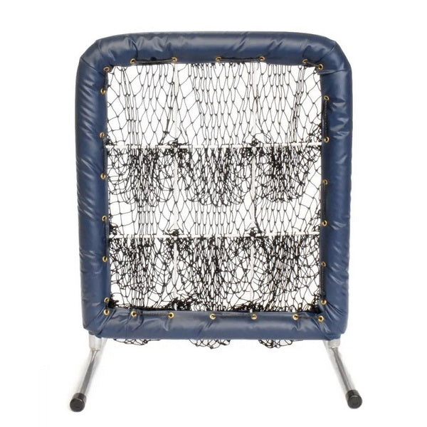 Pitcher's Pocket 9 Hole Pitching Net for Baseball Front View Navy