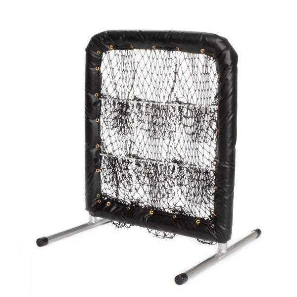 Pitcher's Pocket 9 Hole Pitching Net for Baseball Right Side View Black