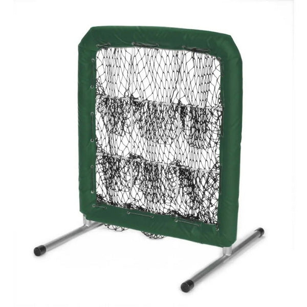 Pitcher's Pocket 9 Hole Pitching Net for Baseball Right Side View Dark Green