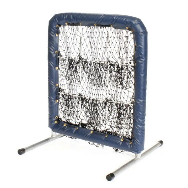 Pitcher's Pocket 9 Hole Pitching Net for Baseball Right Side View Navy