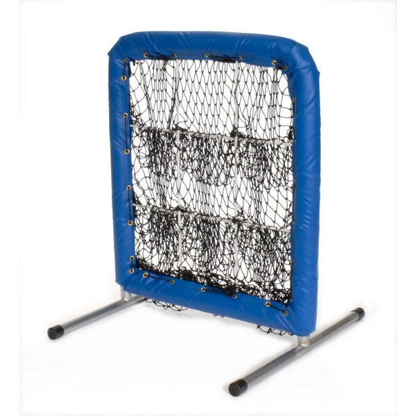 Pitcher's Pocket 9 Hole Pitching Net for Baseball Right Side View Royal