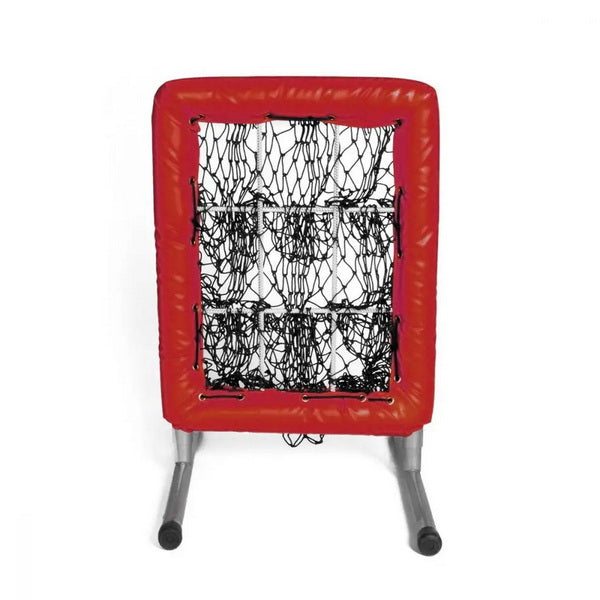 Pitcher's Pocket 9 Hole Pitching Net Front View Red