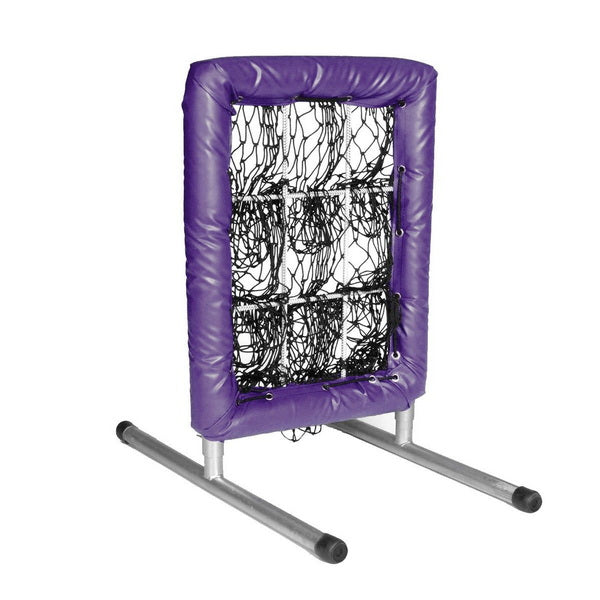 Pitcher's Pocket 9 Hole Pitching Net Side View Purple