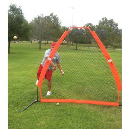 Portable Pitching Screen On the Field Training