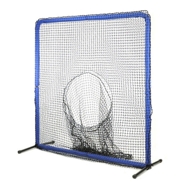 Protector 7' Sock Screen for Baseball Blue Left Side Angled View 
