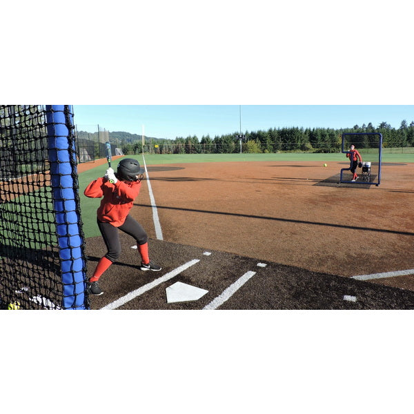 Two Protector C Screen for Softball Blue Series In The Field Practice With Players