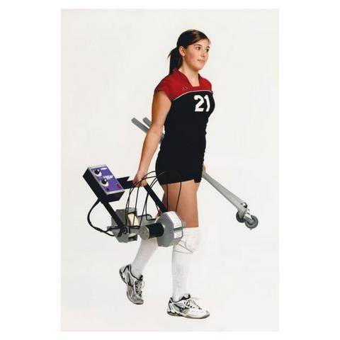 Skill Attack Volleyball Serving Machine Being Carried by a Player