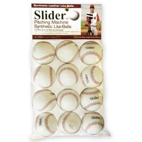 Heater Slider Lite Synthetic Leather Pitching Machine Baseballs - Dozen