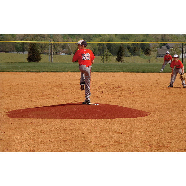 The Youth Mound™ 7" Portable Pitching Mound with Player Pitching