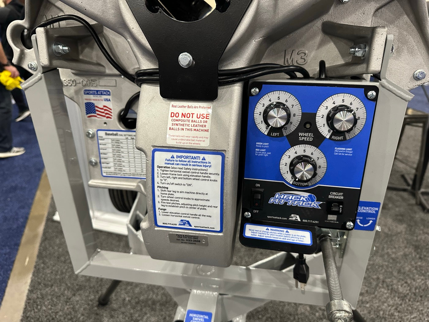 The Hack Attack's left, right and bottom wheel speed dials